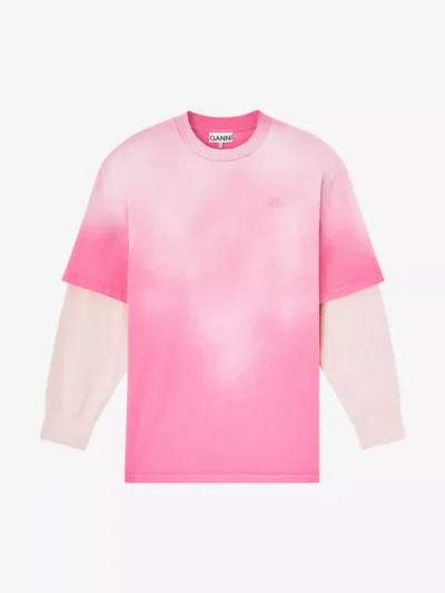 Ganni Ganni Tshirt lm - Rose