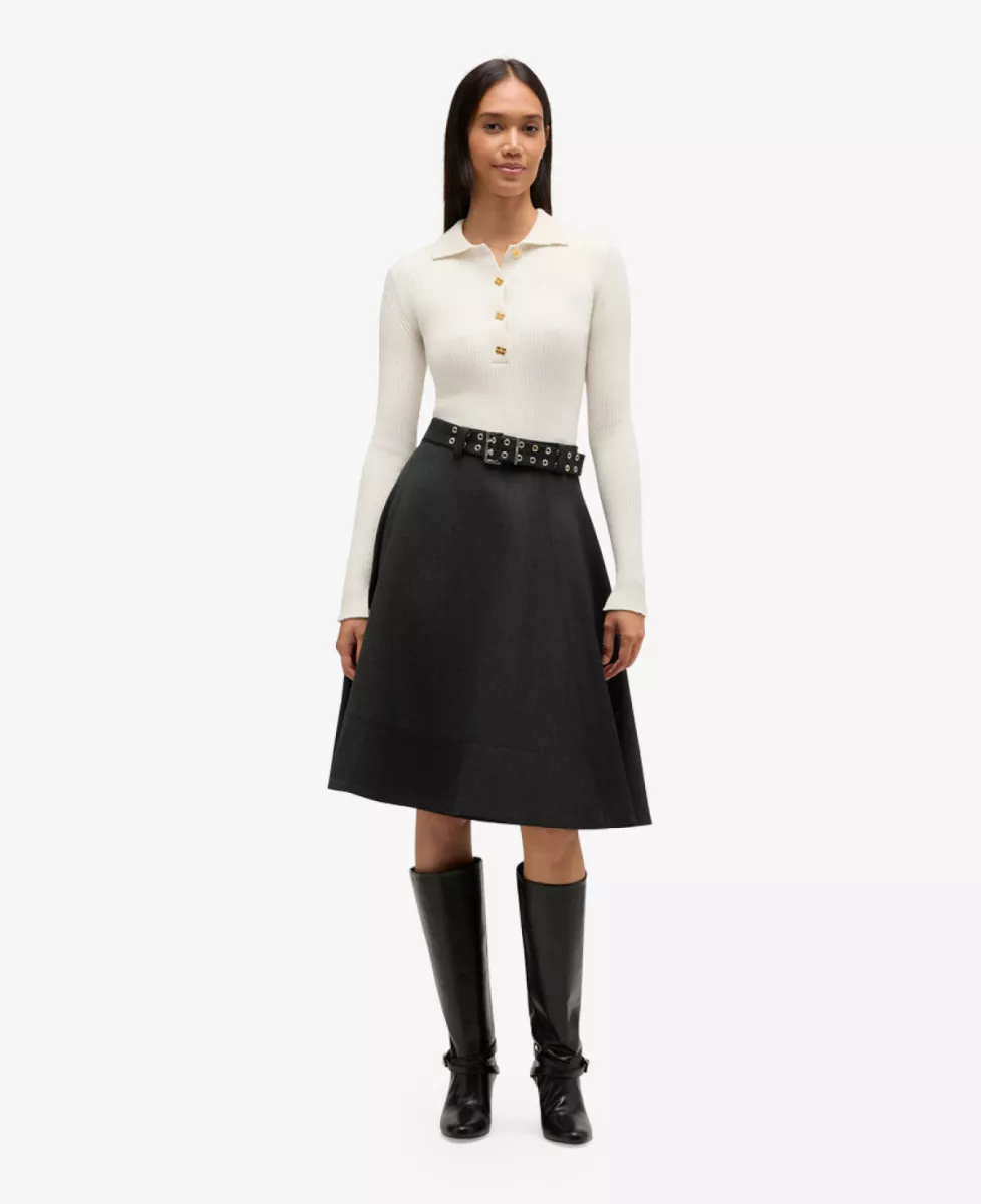 Ganni Polo lm - Ecru 2 Ganni Ganni Polo lm - Ecru