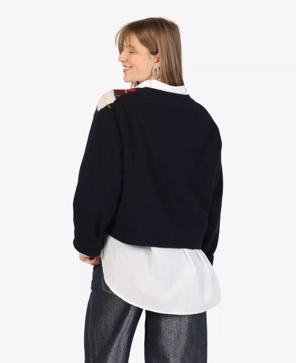 Ganni Trui - Donkerblauw 6 Ganni Ganni Trui - Donkerblauw