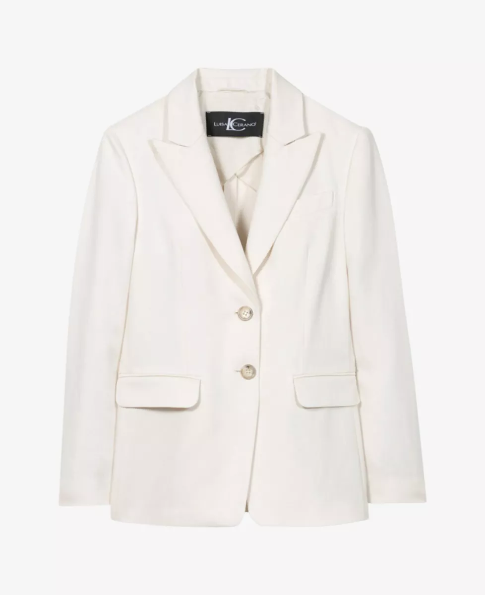 Luisa Cerano Blazer - Ecru 1 Luisa Cerano Luisa Cerano Blazer - Ecru