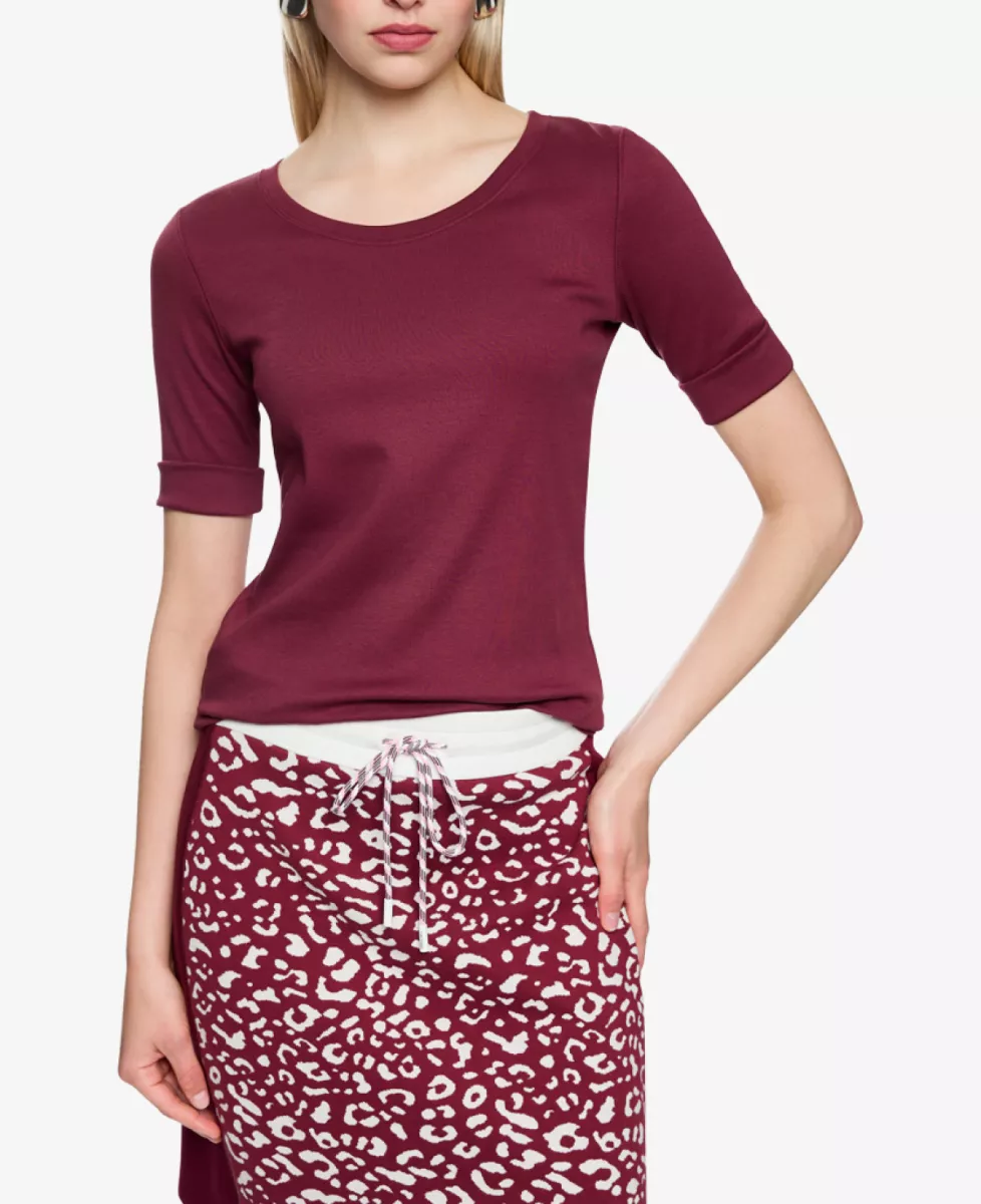 Marc Cain Sports T-shirt - Bordeaux 3 Marc Cain Sports Marc Cain Sports T-shirt - Bordeaux