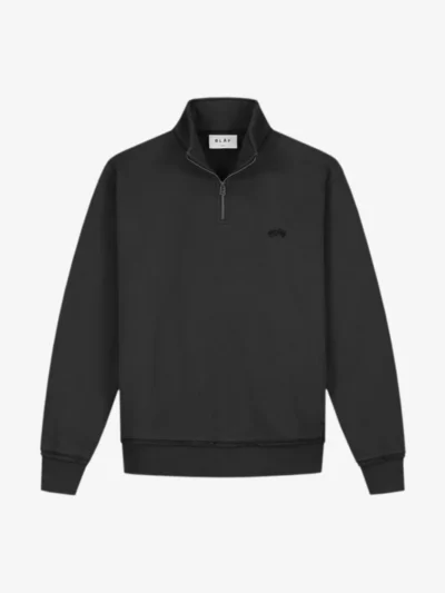 Olaf Olaf Signature Zip Mock - Donkergrijs