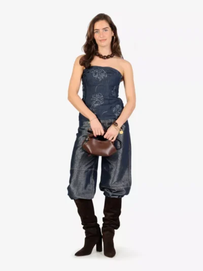 Rotate Rotate Top - Denimblauw