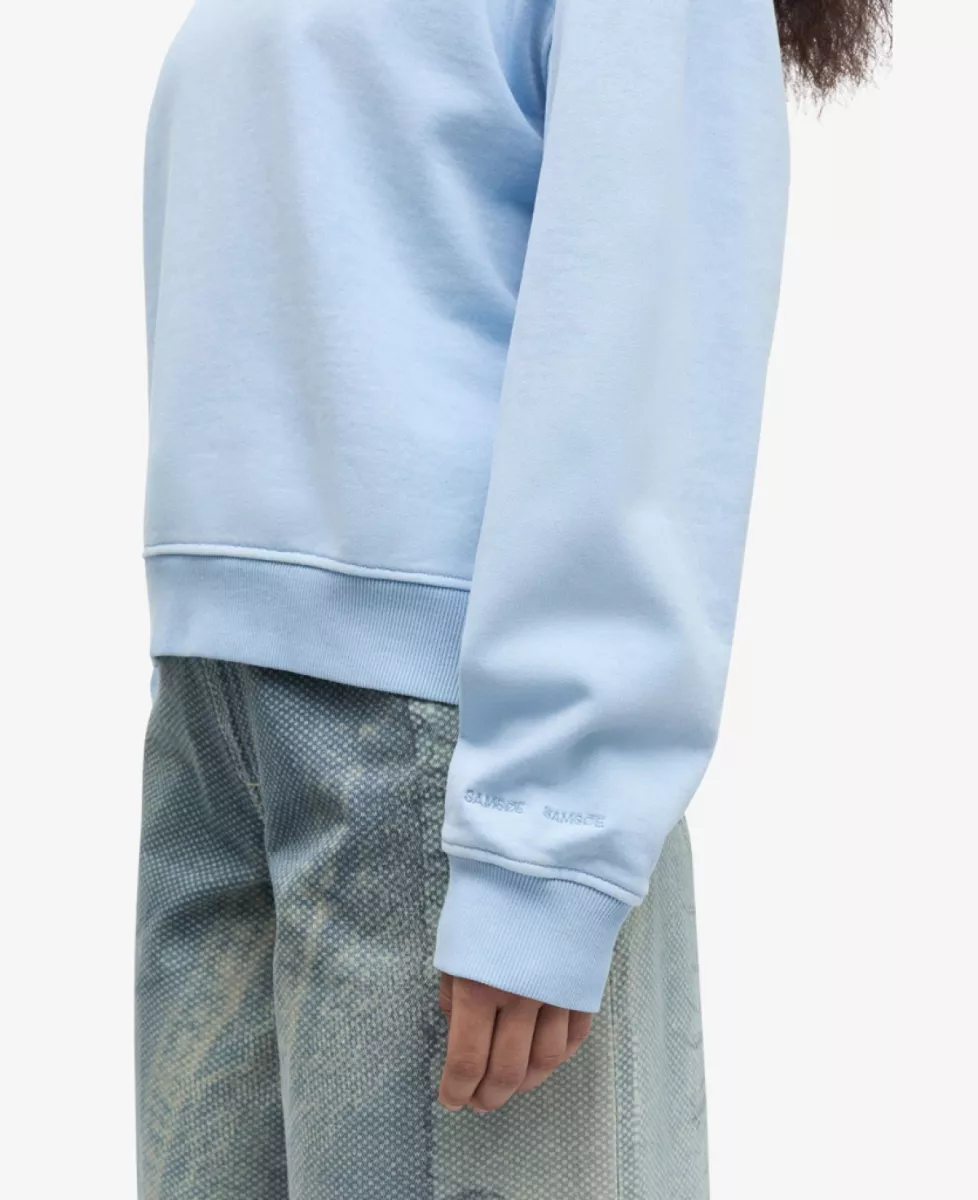 Samsoe Samsoe Sweater - Lichtblauw 4 Samsoe Samsoe Samsoe Samsoe Sweater - Lichtblauw