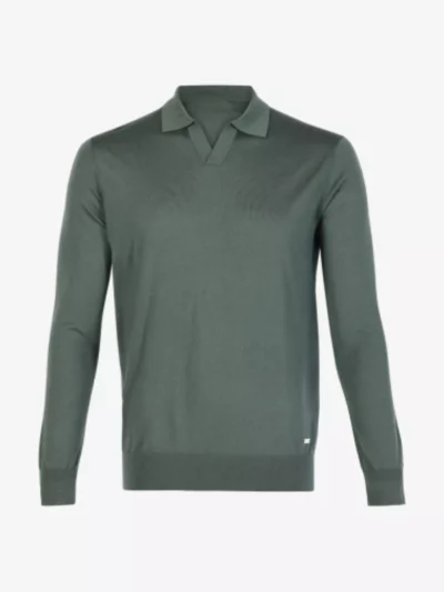 Seven Dials Seven Dials Pullover polo kraag - Middelgroen