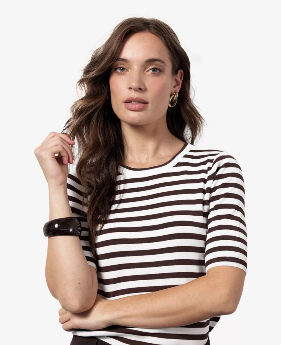 Studio Anneloes Luna ssl stripe pullover - Bruin 3 Studio Anneloes Studio Anneloes Luna ssl stripe pullover - Bruin