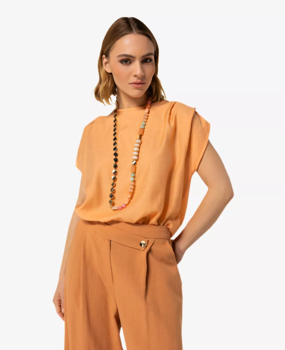 Caroline Biss Blouse - Oranje 3 Caroline Biss Caroline Biss Blouse - Oranje