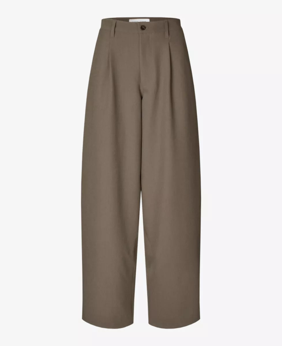 Samsoe Samsoe Broek - Donkerbruin 1 Samsoe Samsoe Samsoe Samsoe Broek - Donkerbruin