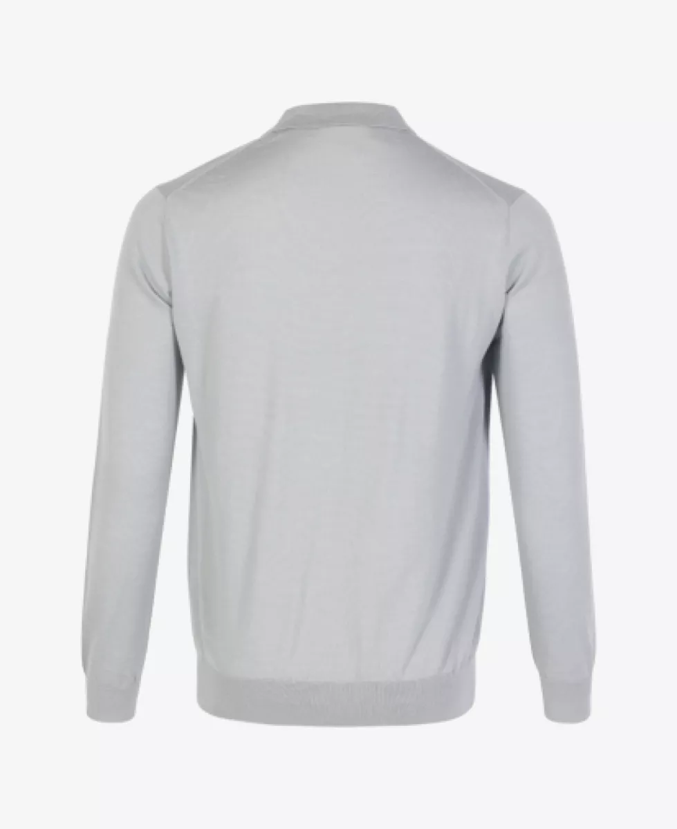 Seven Dials Pullover polo kraag - Middelgrijs 2 Seven Dials Seven Dials Pullover polo kraag - Middelgrijs