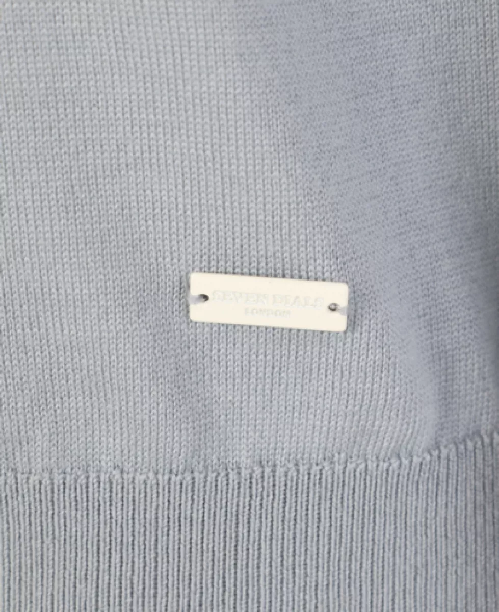 Seven Dials Pullover polo kraag - Middelgrijs 3 Seven Dials Seven Dials Pullover polo kraag - Middelgrijs