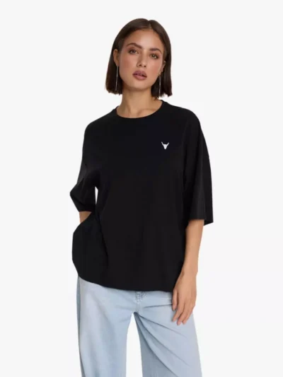 Alix The Label Alix The Label Tshirt km - Zwart