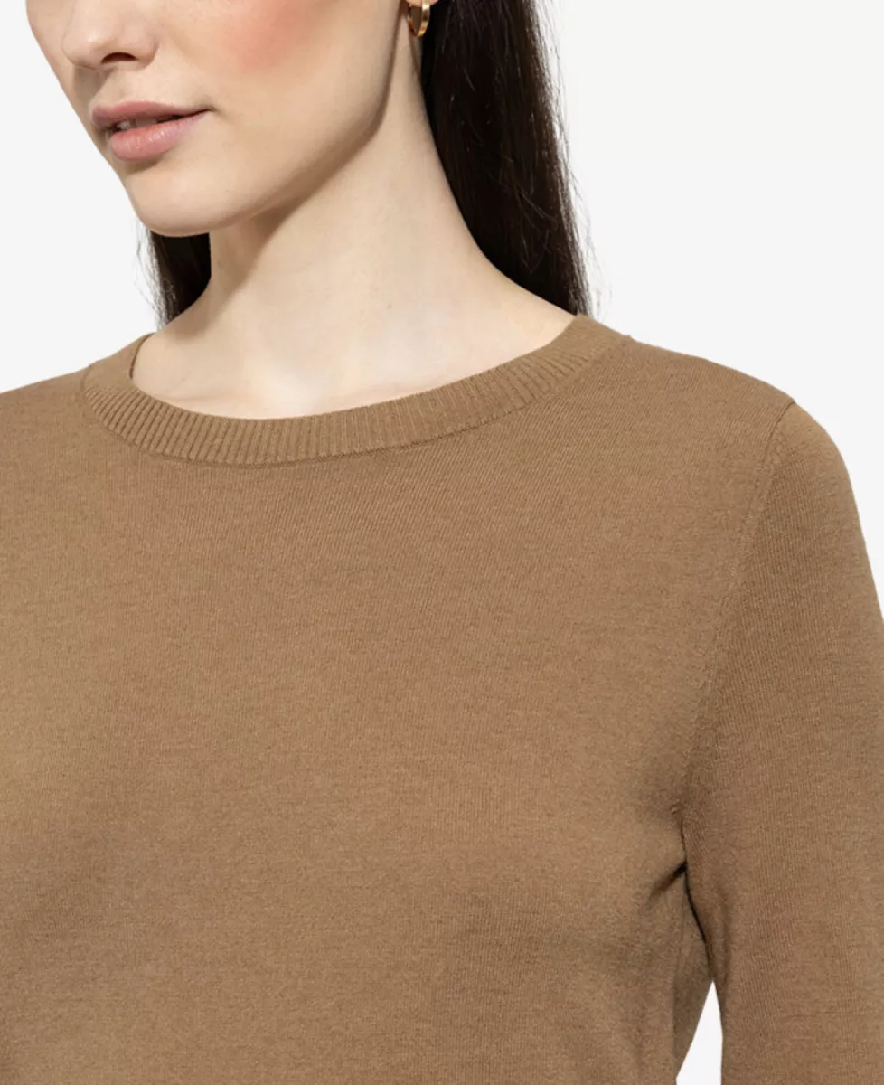 Luisa Cerano Feinstrick-Pullover - Cognac 3 Luisa Cerano Luisa Cerano Feinstrick-Pullover - Cognac
