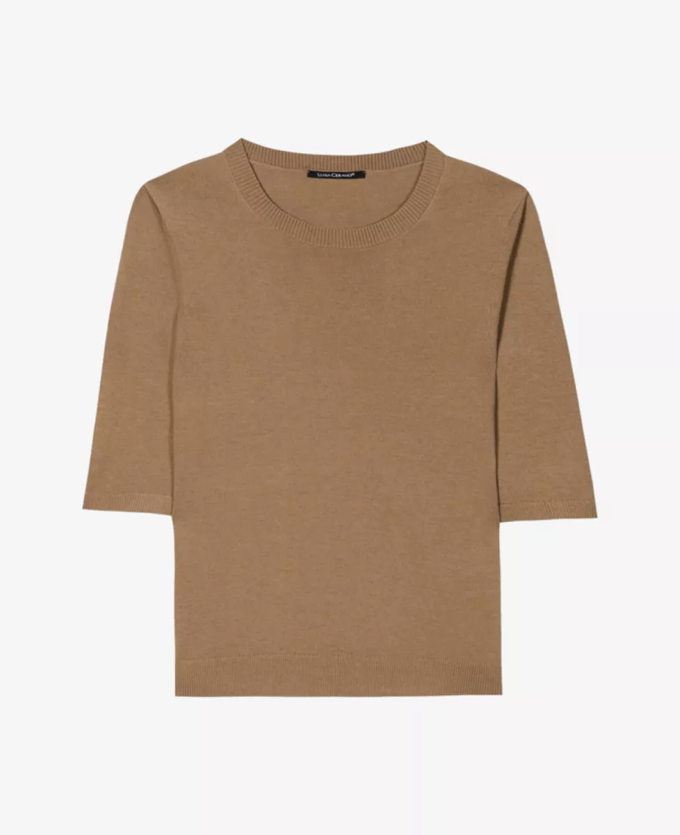 Luisa Cerano Feinstrick-Pullover - Cognac 1 Luisa Cerano Luisa Cerano Feinstrick-Pullover - Cognac