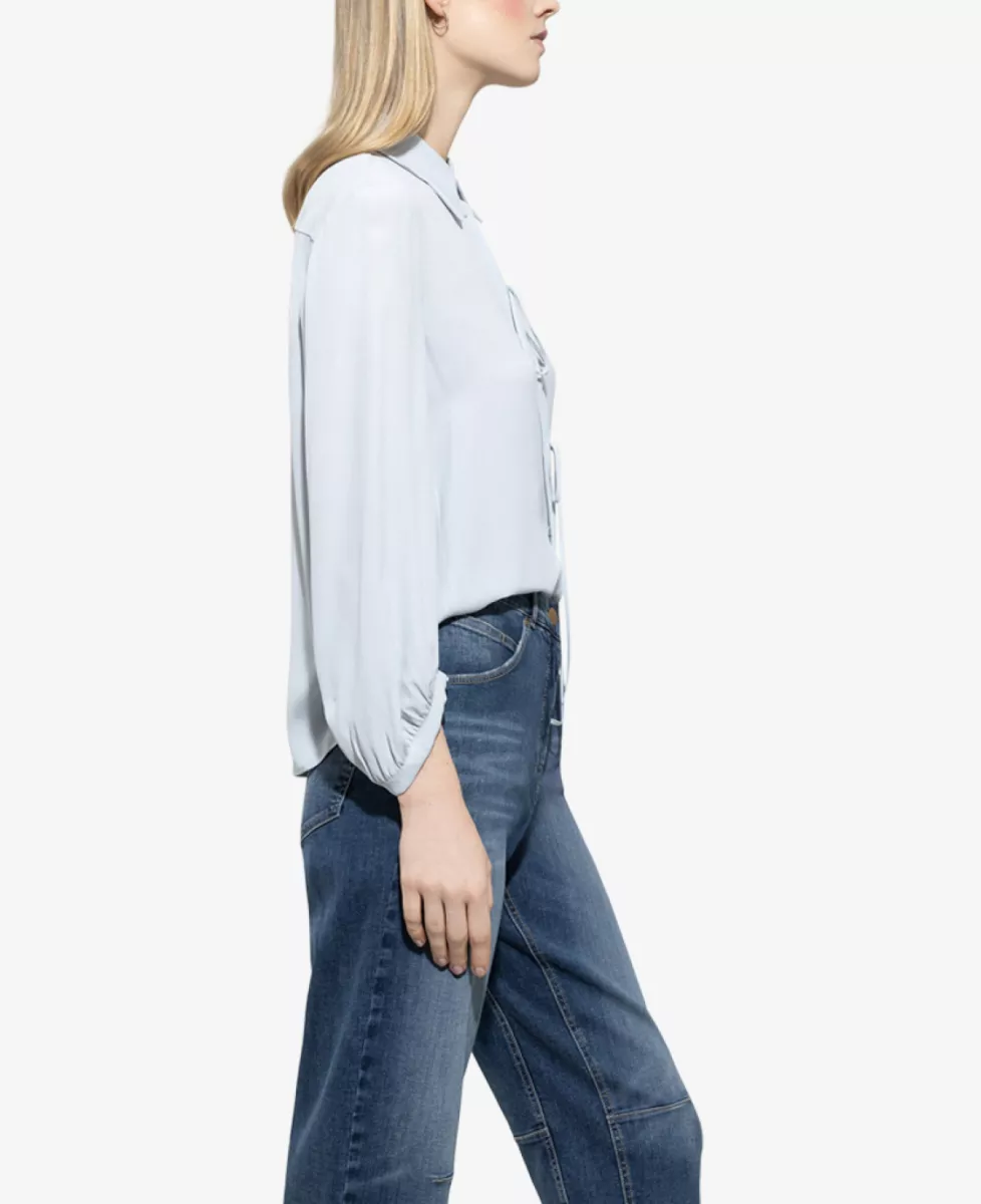 Luisa Cerano Bluse aus Seiden-Mix - Lichtblauw 3 Luisa Cerano Luisa Cerano Bluse aus Seiden-Mix - Lichtblauw