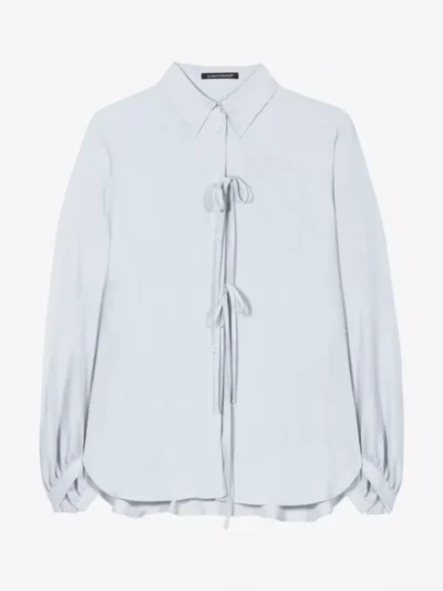 Luisa Cerano Luisa Cerano Bluse aus Seiden-Mix - Lichtblauw