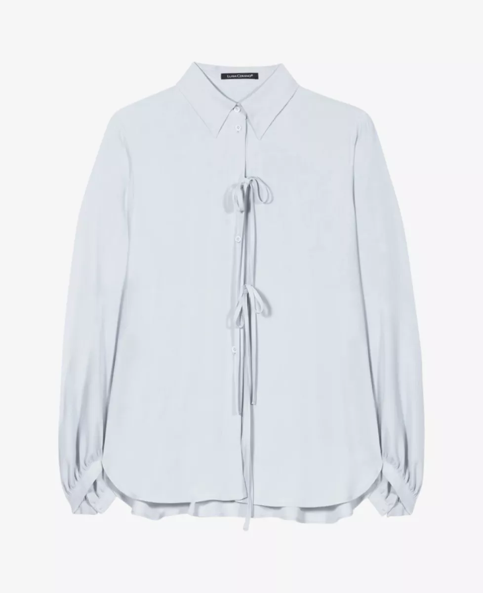 Luisa Cerano Bluse aus Seiden-Mix - Lichtblauw 1 Luisa Cerano Luisa Cerano Bluse aus Seiden-Mix - Lichtblauw