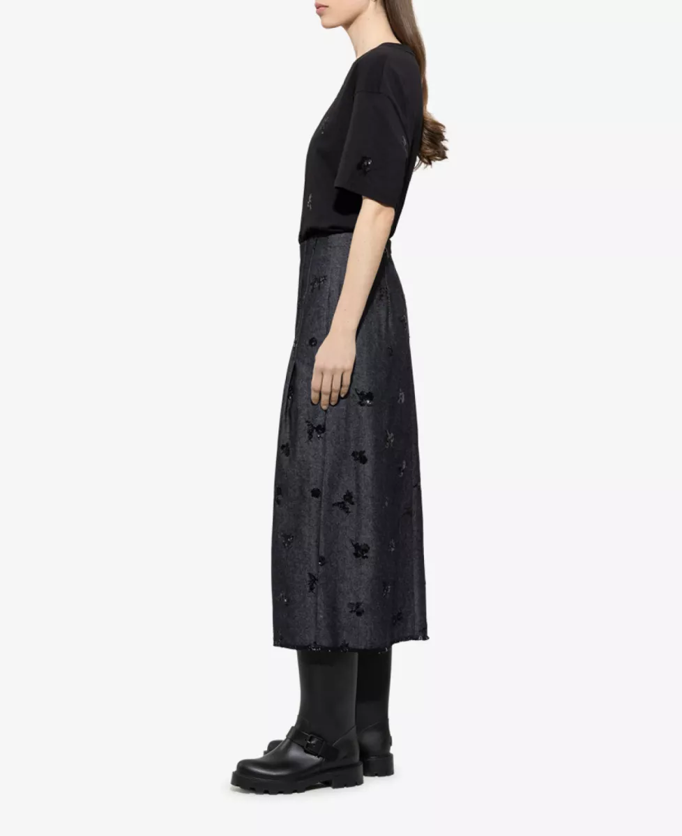 Luisa Cerano Shirt mit Pailletten-Stickerei - Zwart 3 Luisa Cerano Luisa Cerano Shirt mit Pailletten-Stickerei - Zwart