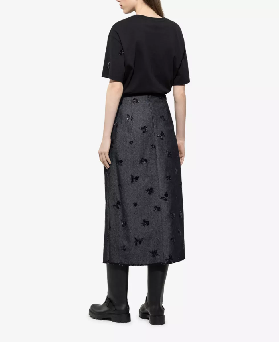Luisa Cerano Shirt mit Pailletten-Stickerei - Zwart 4 Luisa Cerano Luisa Cerano Shirt mit Pailletten-Stickerei - Zwart