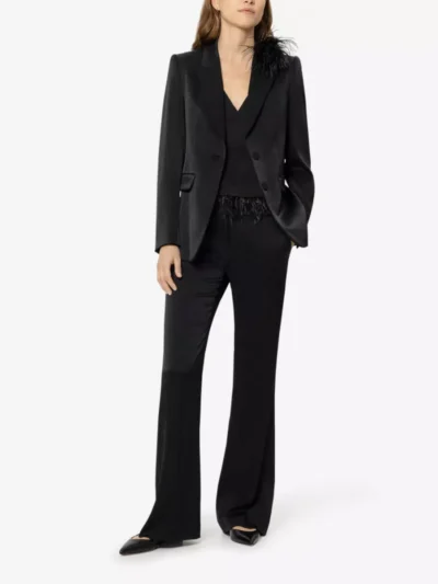 Luisa Cerano Luisa Cerano Flared-Pants in Satin-Optik - black