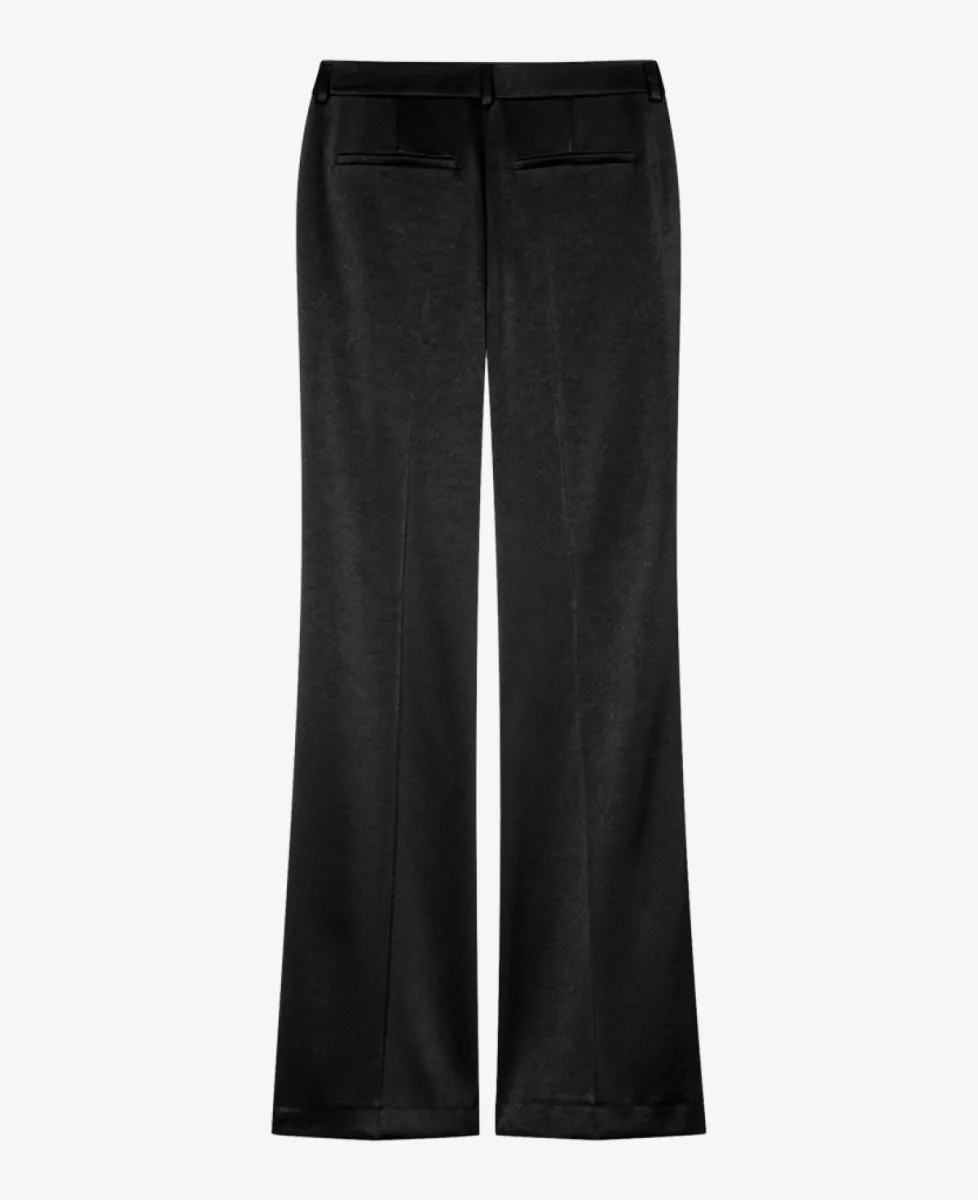 Luisa Cerano Flared-Pants in Satin-Optik - black 6 Luisa Cerano Luisa Cerano Flared-Pants in Satin-Optik - black