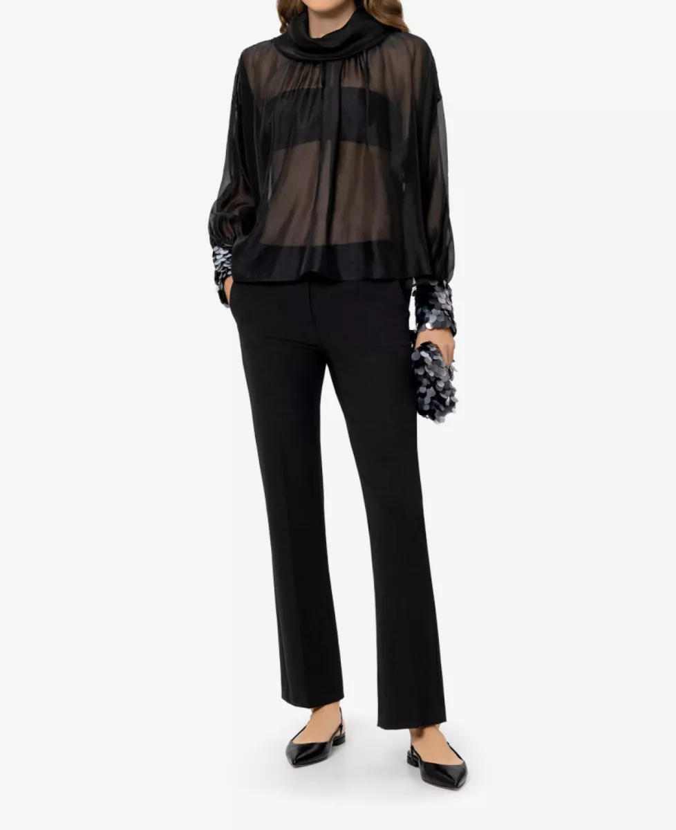 Luisa Cerano Babyflare-Pants - deep black 2 Luisa Cerano Luisa Cerano Babyflare-Pants - deep black