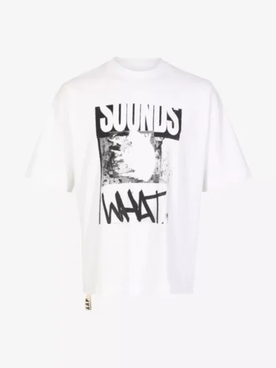 Applied Art Forms Applied Art Forms Sounds What Graphic Oversized Tee - Wit