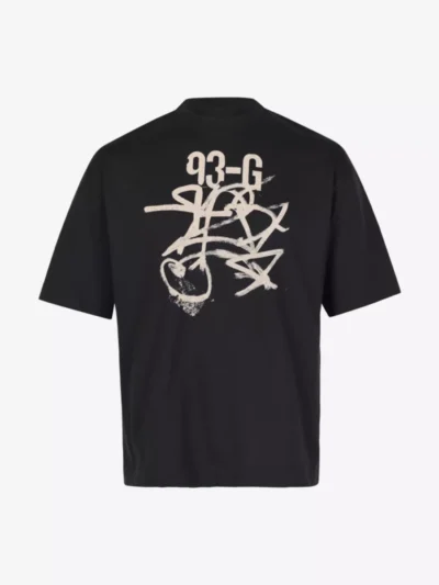 Applied Art Forms Applied Art Forms 93-G Front Graphic Oversized Tee - Zwart