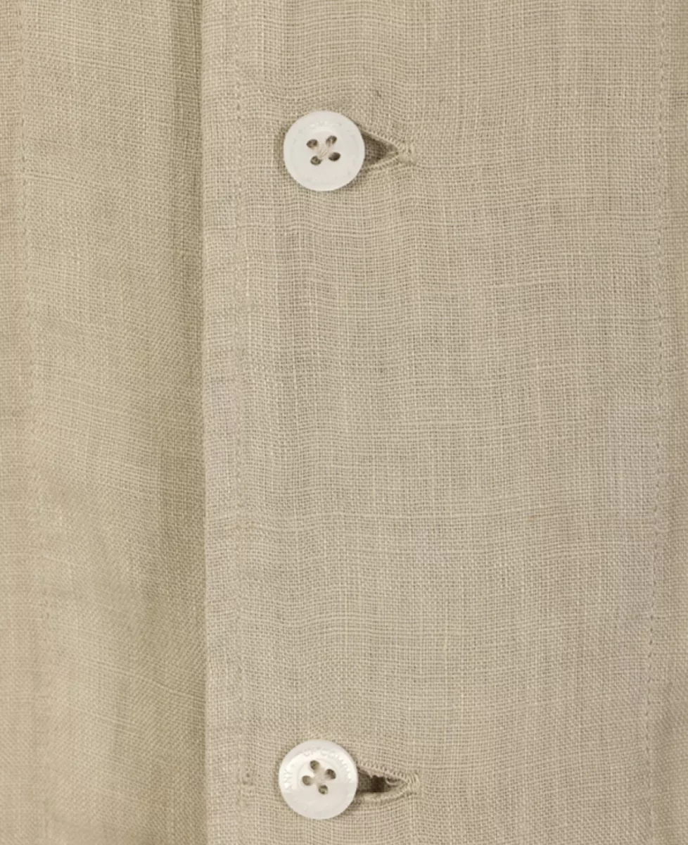 C.P. Company Overhemd Linnen KM - Taupe 4 C.P. Company C.P. Company Overhemd Linnen KM - Taupe