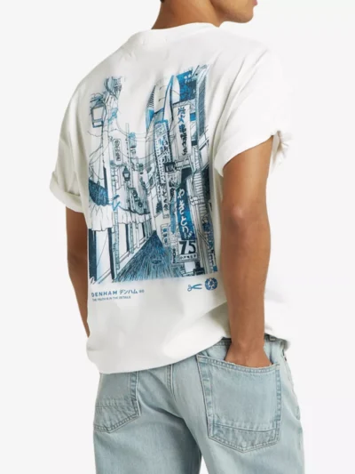 Denham Denham UENO GRAPHIC TEE SS SC - Ecru
