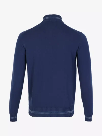 Doriani Cashmere Doriani Cashmere Pullover half zip - Blauw