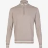 Doriani Cashmere Doriani Cashmere Pullover half zip - Taupe