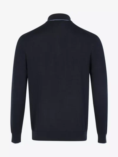 Doriani Cashmere Doriani Cashmere Polo km silk/cotton - Donkerblauw
