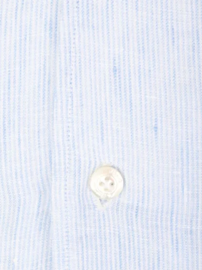 Finamore Finamore Shirt linnen streep - Blauw