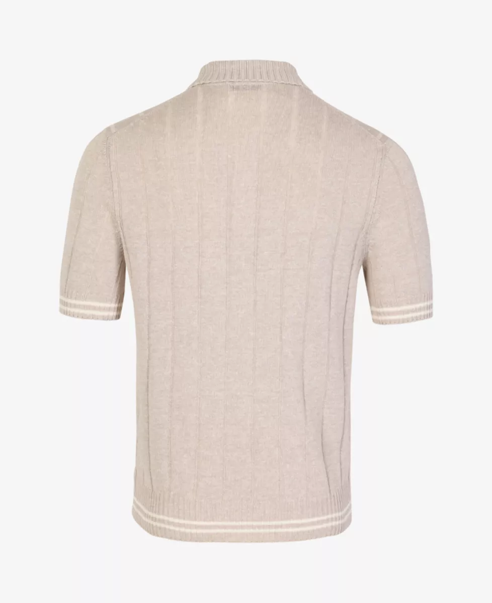 Gran Sasso Polo Gebreid Linnen - Beige 2 Gran Sasso Gran Sasso Polo Gebreid Linnen - Beige