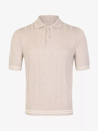 Gran Sasso Gran Sasso Polo Gebreid Linnen - Beige