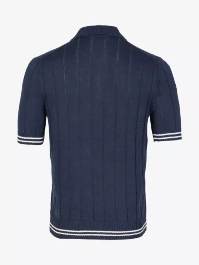 Gran Sasso Gran Sasso Polo Gebreid Linnen - Donkerblauw