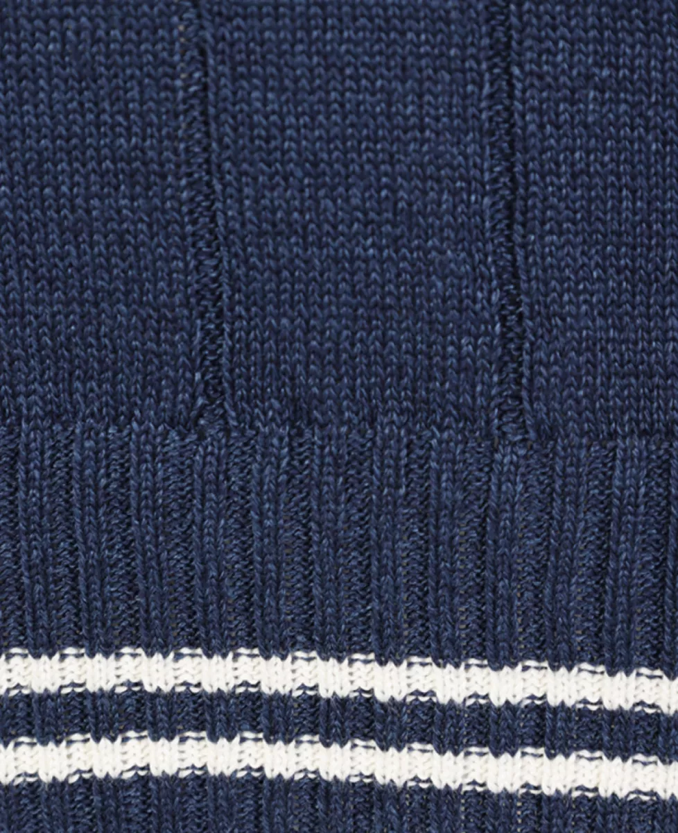 Gran Sasso Polo Gebreid Linnen - Donkerblauw 4 Gran Sasso Gran Sasso Polo Gebreid Linnen - Donkerblauw