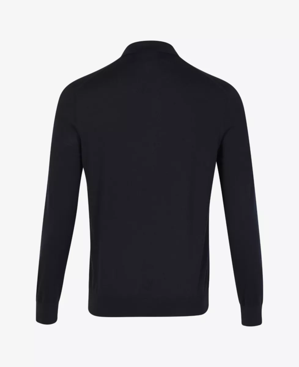 Gran Sasso Polo Lange Mouw - Navy 2 Gran Sasso Gran Sasso Polo Lange Mouw - Navy