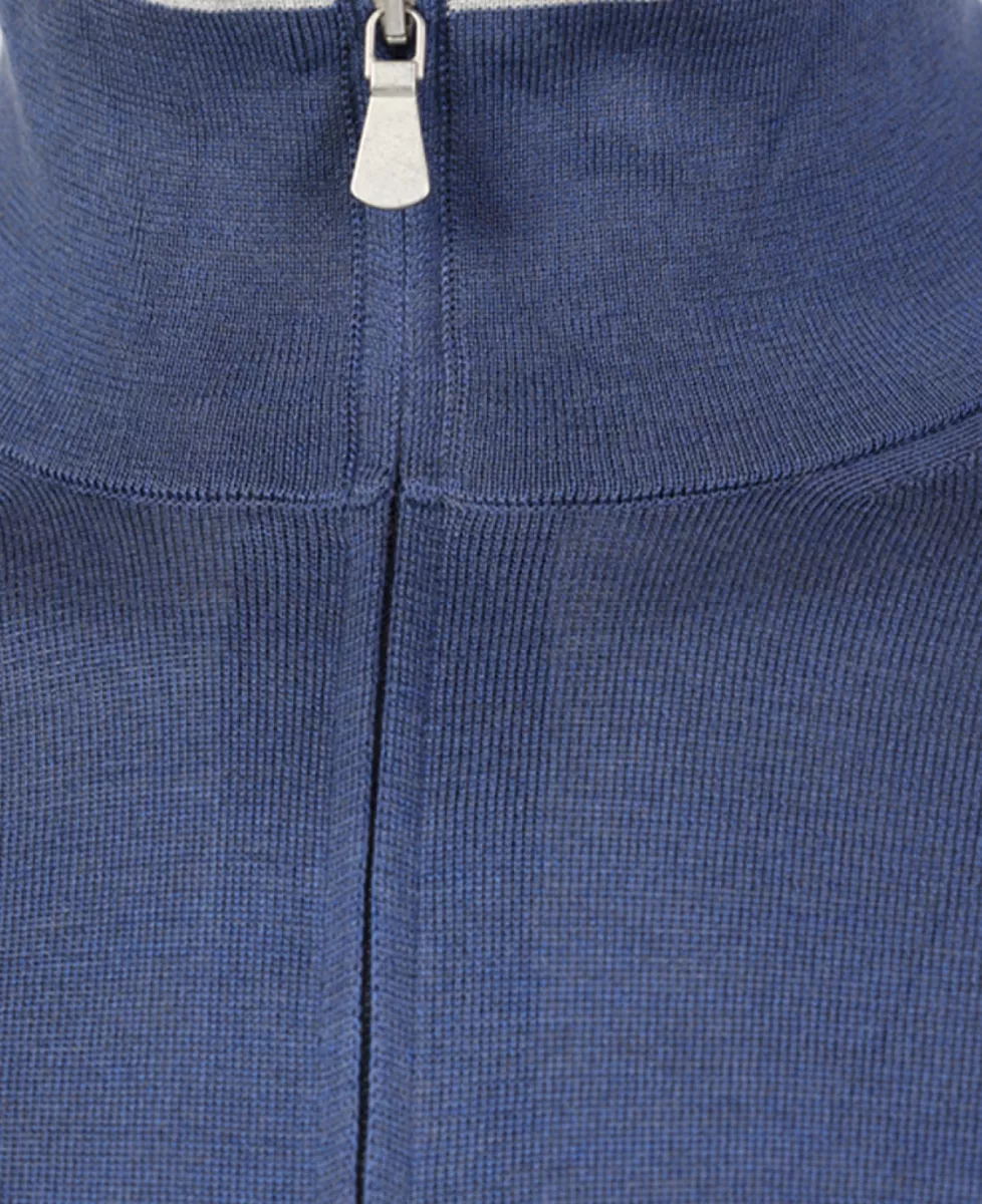 Gran Sasso Vest Gebreid - Middelblauw 3 Gran Sasso Gran Sasso Vest Gebreid - Middelblauw