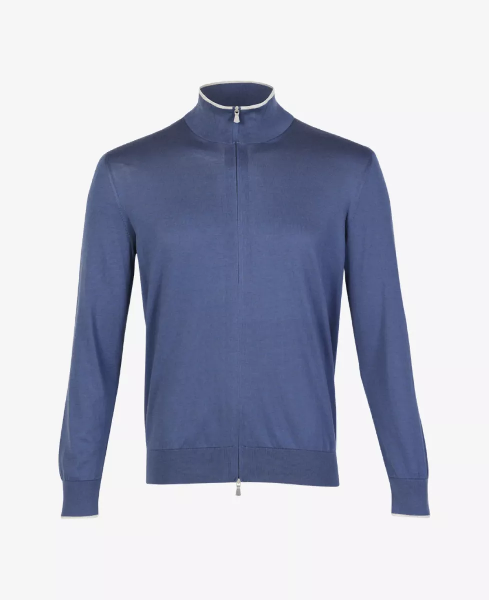 Gran Sasso Vest Gebreid - Middelblauw 1 Gran Sasso Gran Sasso Vest Gebreid - Middelblauw