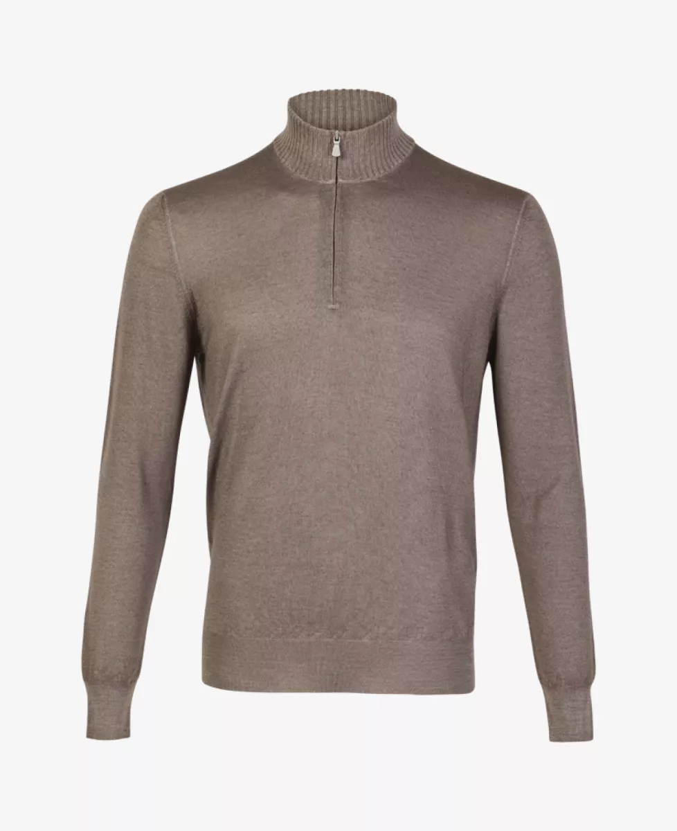 Gran Sasso Trui Halfzip - Bruin 1 Gran Sasso Gran Sasso Trui Halfzip - Bruin