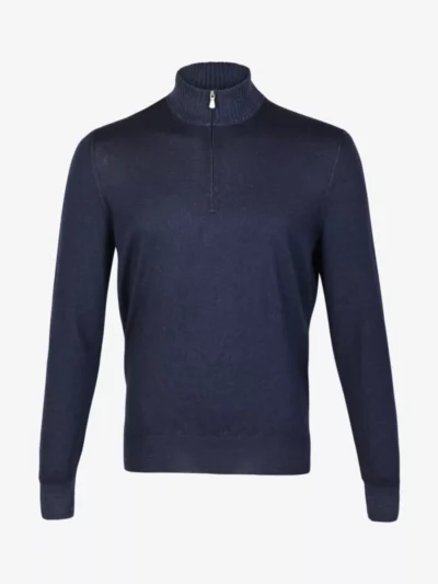 Gran Sasso Gran Sasso Trui Halfzip - Donkerblauw
