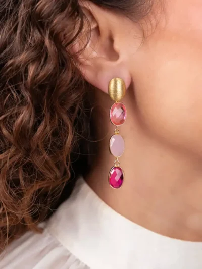 LOTT. LOTT. Oorbellen - Fuchsia Pink Mix