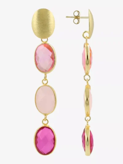 LOTT. LOTT. Oorbellen - Fuchsia Pink Mix