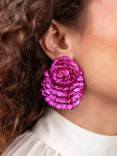 LOTT. LOTT. Oorbellen - Metallic Fuchsia