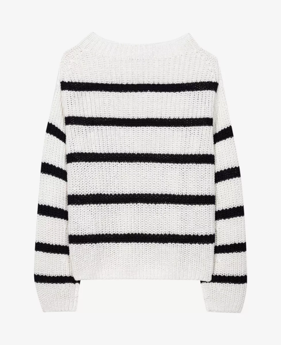 Luisa Cerano Ringel-Pullover aus Leinen-Mix - off-white 6 Luisa Cerano Luisa Cerano Ringel-Pullover aus Leinen-Mix - off-white