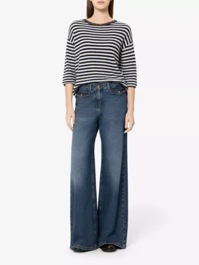 Luisa Cerano Luisa Cerano Pullover mit Paillettendetail - navy blue stripe