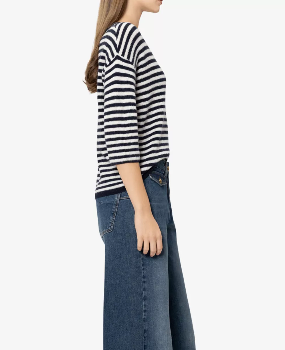 Luisa Cerano Pullover mit Paillettendetail - navy blue stripe 4 Luisa Cerano Luisa Cerano Pullover mit Paillettendetail - navy blue stripe