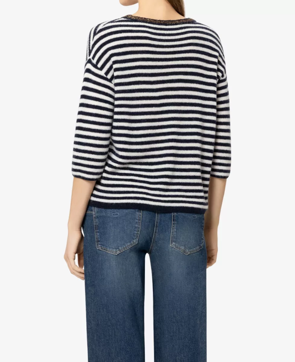 Luisa Cerano Pullover mit Paillettendetail - navy blue stripe 5 Luisa Cerano Luisa Cerano Pullover mit Paillettendetail - navy blue stripe