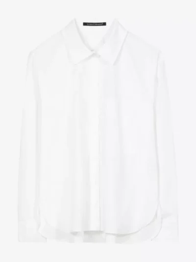 Luisa Cerano Luisa Cerano Hemdbluse mit Ajour-Stickerei - white